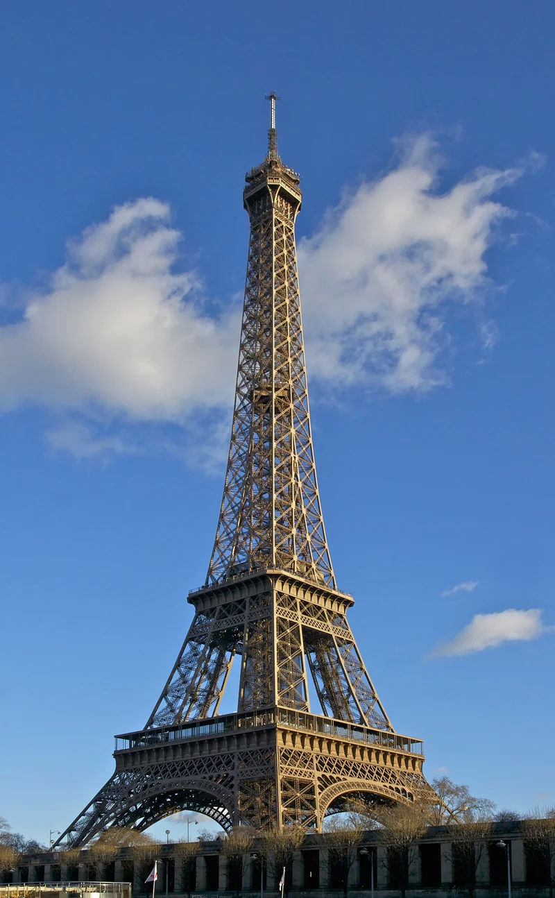 Eiffel Tower seen from the Seine, Paris