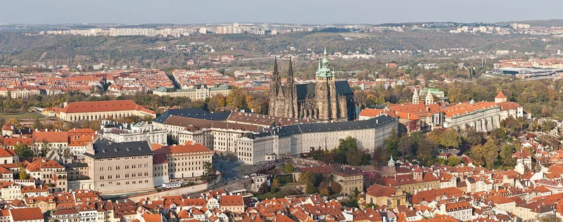 Prague Castle and the city rooftops