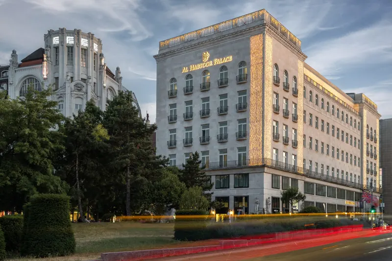 Al Habtoor Palace Budapest illuminated facade