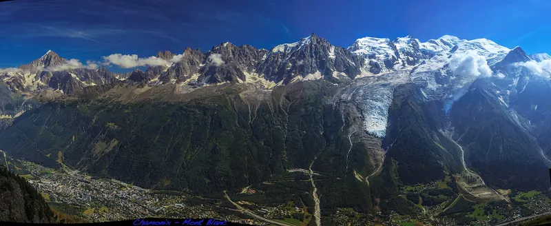 Chamonix Valley Panorama...from Aiguille Verte to Mt Blanc
