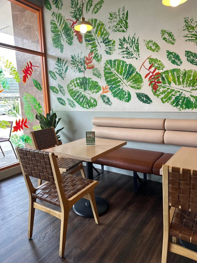 Dining area at OMRKT kosher restaurant in Miramar