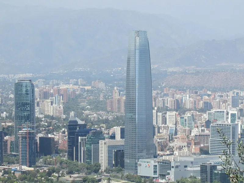 Gran Santiago Tower, Views from San Cristóbal Hill, Santiago, Chile