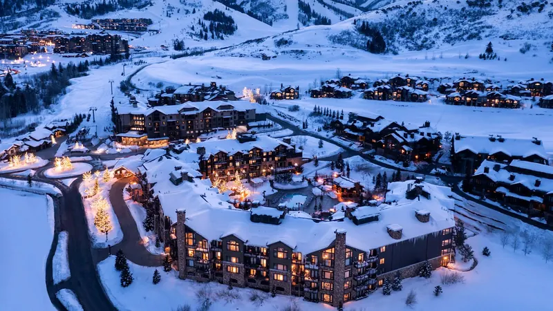 Hotel Exterior with View of Park City Mountain
