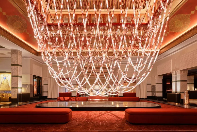 La Mamounia — lobby and chandelier