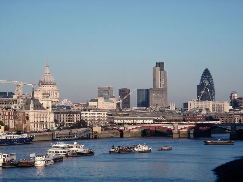 London skyline with the River Thames in the foreground.