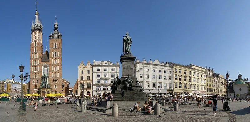 Main Market Square and St Mary’s Basilica, Krakow