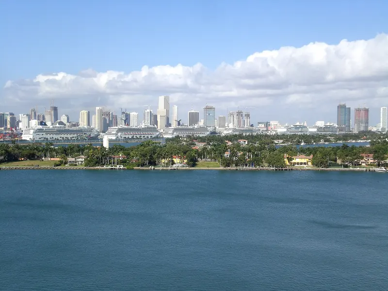 Miami skyline from Miami Beach