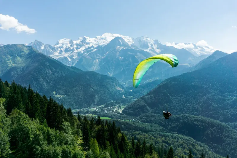 Paraglider In Front Of Mont Blanc (172574147)