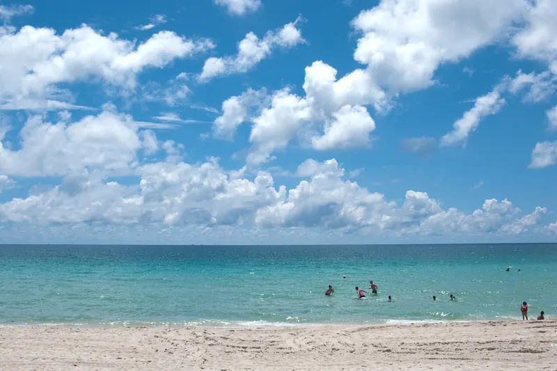 Sea beach. Blue sky. Koh Samui, Surat Thani, Thailand.