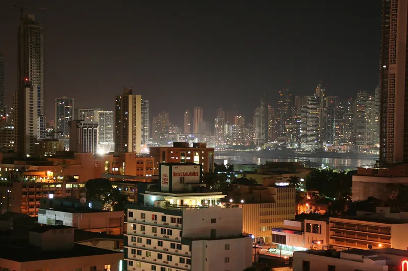 Skyline of the capital of Panama, Panamá or Panama City.