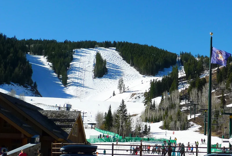 Snow-covered ski runs at Deer Valley Resort, Park City